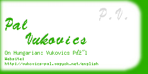 pal vukovics business card